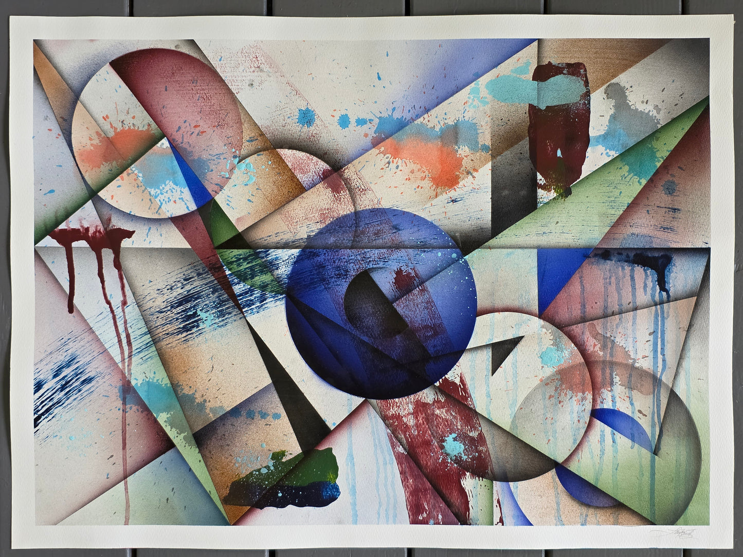 Laurens "Prose Descension", framed