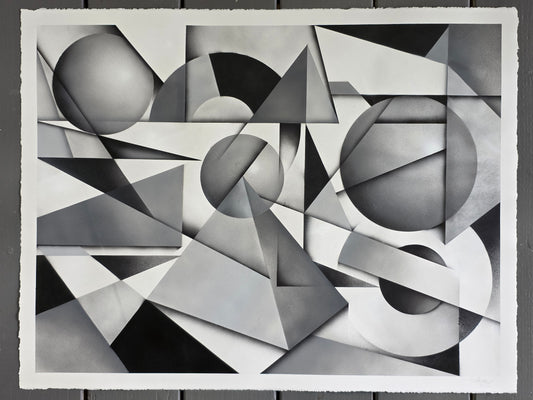 Laurens "Bonafide Shadowboxing", framed