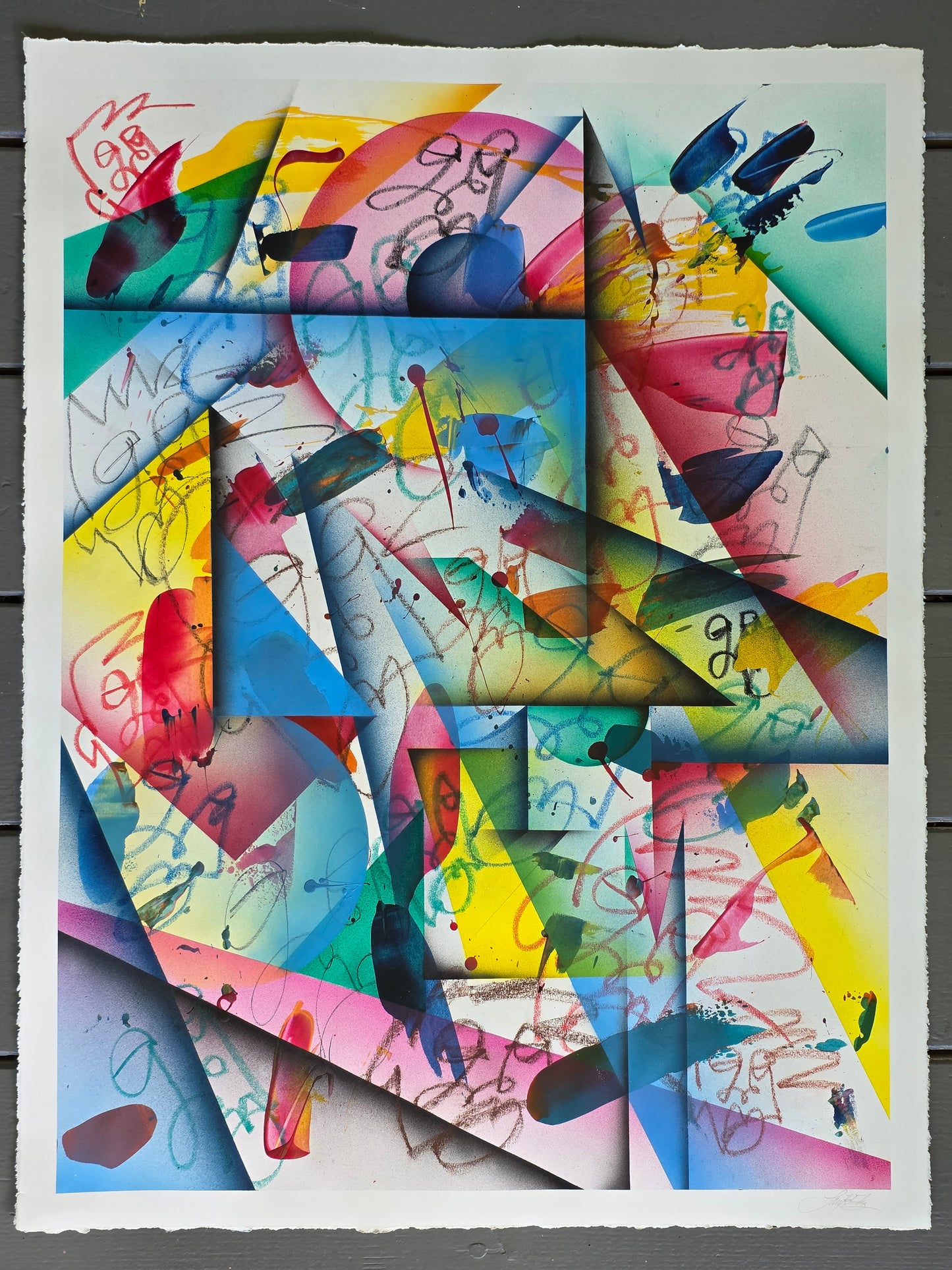 Laurens "The Conundrum: A Fork in the Road", framed