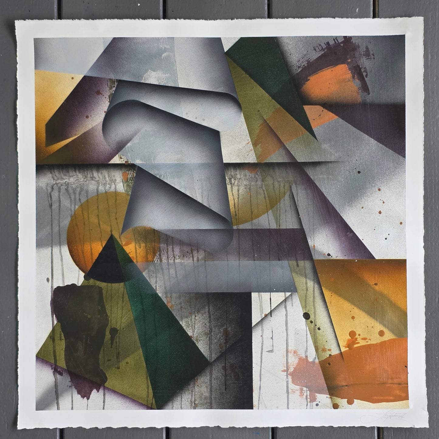 Laurens "Zenith With Translucent Drape", framed
