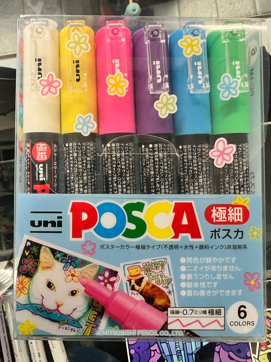 Posca Fine Point 6 set